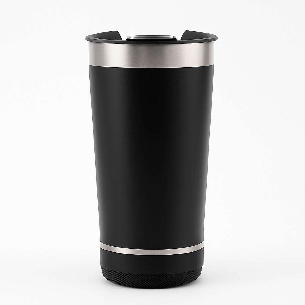 🔥 Vaso Térmico Moderno con Altavoz Bluetooth – Estilo, Música y Bebida en Uno
